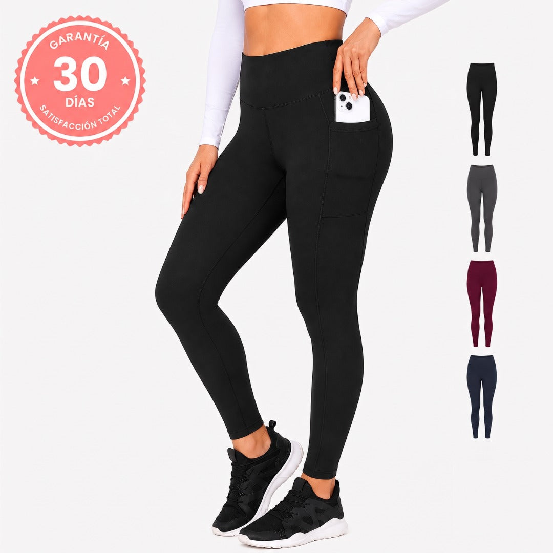 Belloamour™ Leggings Moldeadores Push Up Control de Abdomen Con Bolsillos