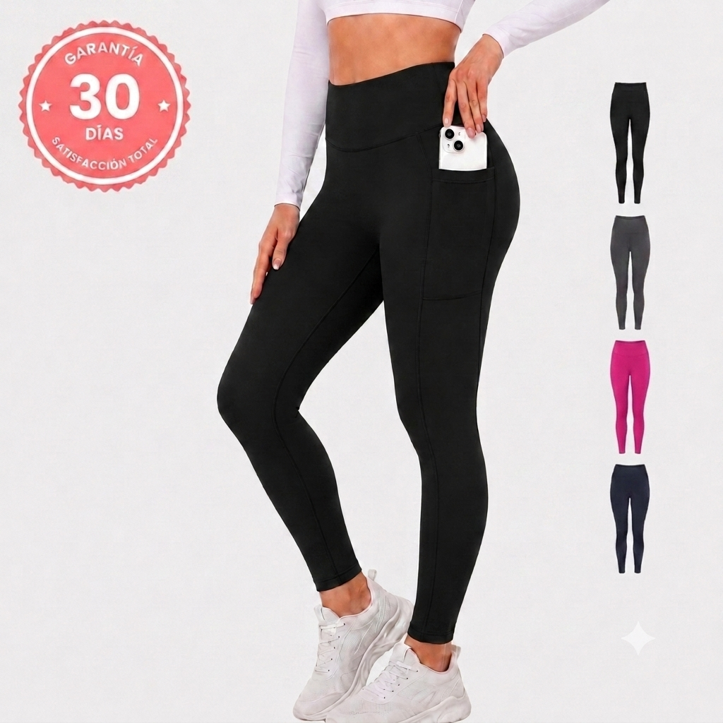 Belloamour™ Leggings Moldeadores Push Up Control de Abdomen Con Bolsillos