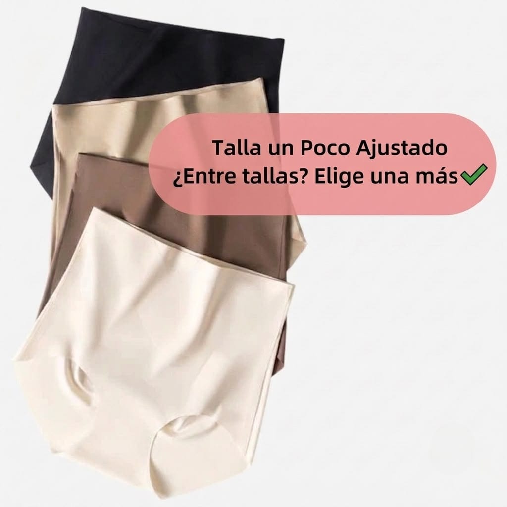 Belloamour™ Pantaletas Clásicas Sin Costuras, Talle Alto, Cobertura Total